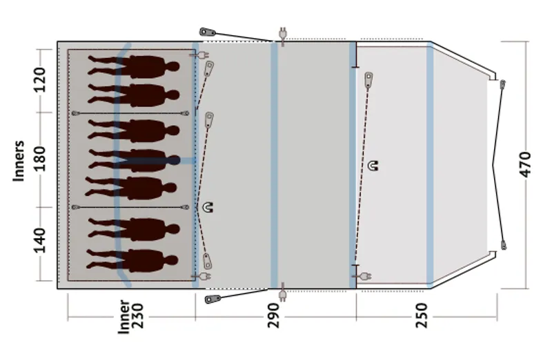 Outwell Wood Lake 7ATC Inflatable Tent - 2023 Model-3